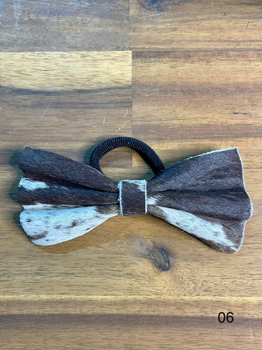 Hair Bow - Cowhide 06