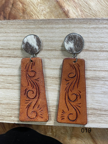 Earrings - Tooled 019