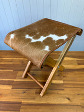 Load image into Gallery viewer, Cowhide Foot Stool 002