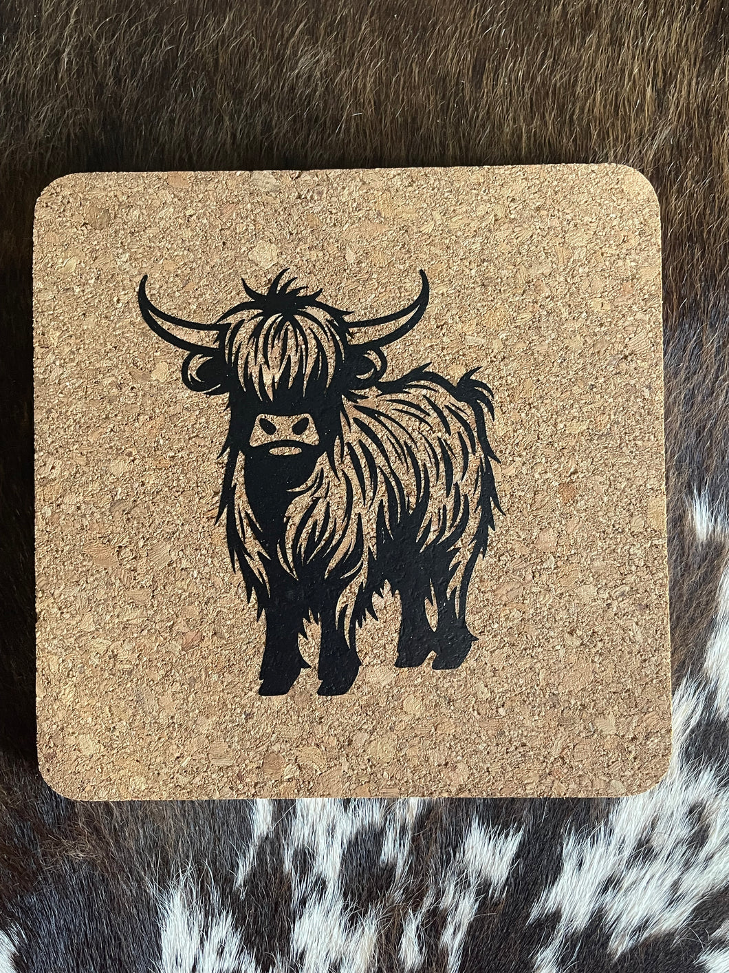 Cork Placemat - Pot Stand - Highland Cow