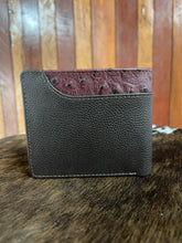 Load image into Gallery viewer, Wallet No Clip - Barcoo - Brown with Shiraz Ostrich