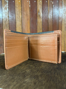 Wallet - Tan with Black Ostrich