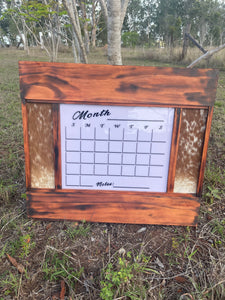 Cowhide & Timber Framed  Whiteboard
