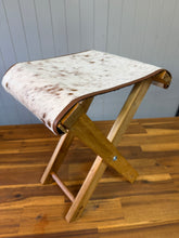 Load image into Gallery viewer, Cowhide Foot Stool 006