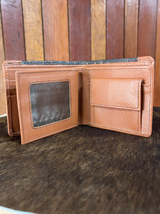 Wallet No Clip - Barcoo - Tan with Brown Croc