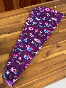Head Towel - Purple Ponies