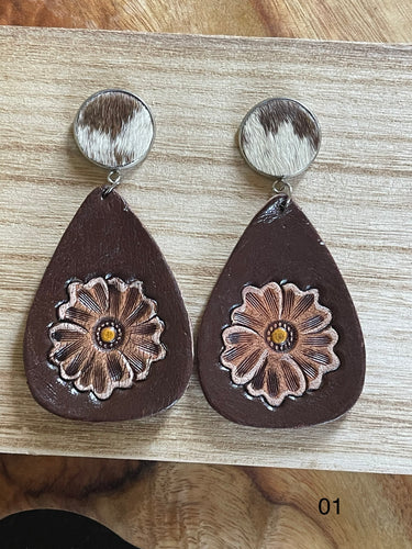 Earrings - Tooled 01