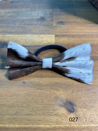 Hair Bow - Cowhide 027