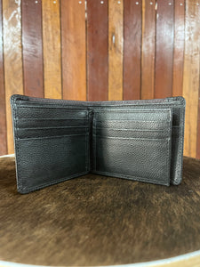 Wallet No Clip - Barcoo - Black with Brandy Ostrich