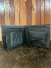 Load image into Gallery viewer, Wallet No Clip - Barcoo - Black with Brandy Ostrich
