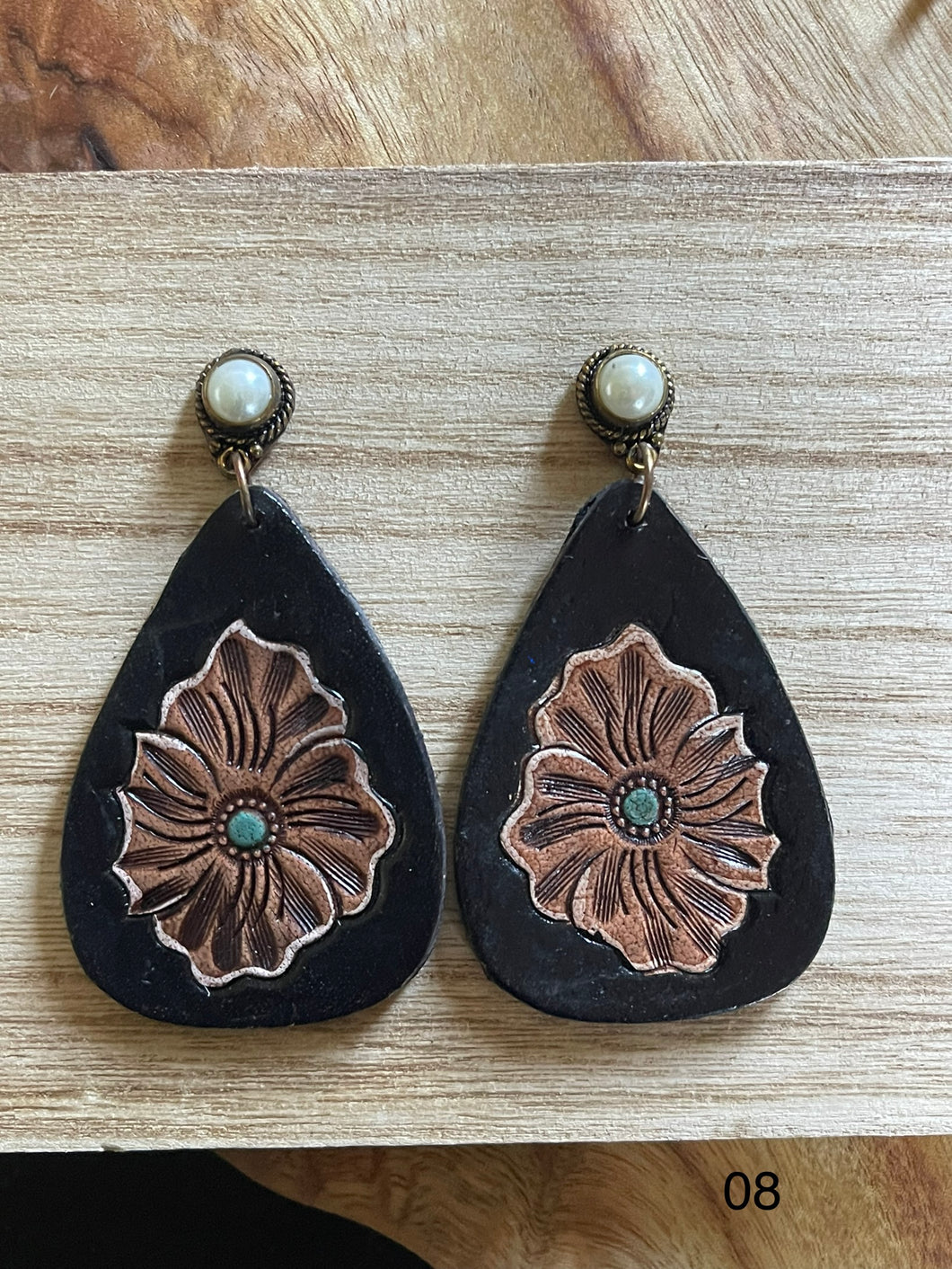 Earrings - Tooled 08