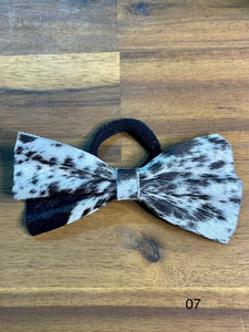 Hair Bow - Cowhide 07