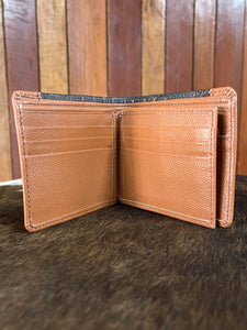 Wallet No Clip - Barcoo - Tan with Brown Croc