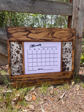 Load image into Gallery viewer, Cowhide &amp; Timber Framed  Whiteboard Planner