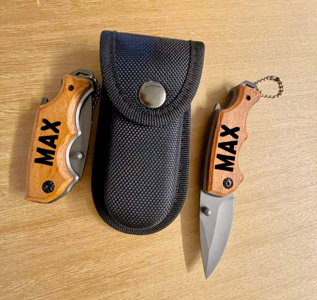 Pocket Knife - PERSONALISED with Case