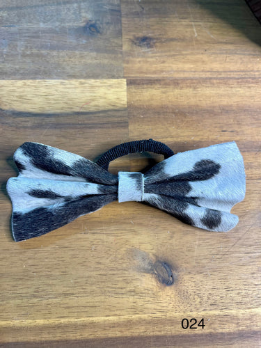 Hair Bow - Cowhide 024
