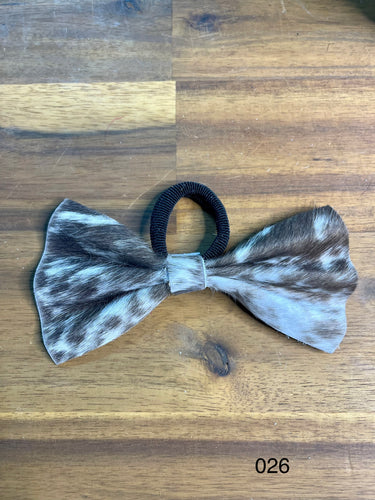 Hair Bow - Cowhide 026