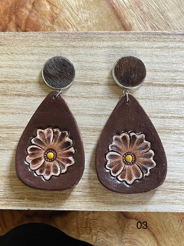 Earrings - Tooled 03