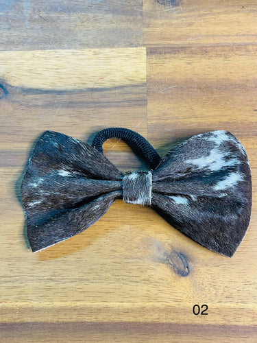 Hair Bow - Cowhide 02