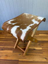 Load image into Gallery viewer, Cowhide Foot Stool 001