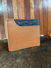 Load image into Gallery viewer, Wallet - Tan with Black Ostrich