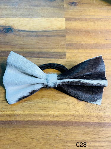 Hair Bow - Cowhide 028