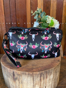 Baby Wipes Holder - Cowskull Floral
