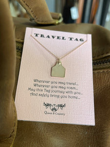 AAA Travel Tag Necklace - Sterling Silver - Rose Gold - Yellow Gold