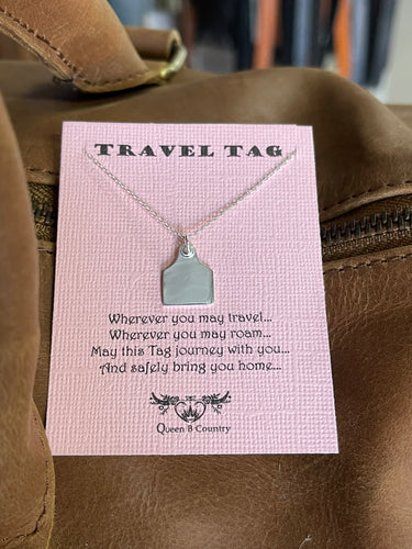 AAA Travel Tag Necklace - Sterling Silver - Rose Gold - Yellow Gold