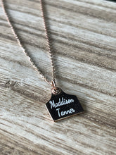 Load image into Gallery viewer, AAA Travel Tag Necklace Rose Gold - Engraved