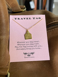AAA Travel Tag Necklace - Sterling Silver - Rose Gold - Yellow Gold