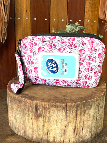Baby Wipes Holder - Pink Teddies