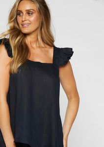 Mystic Ruffle Top - Sapphire