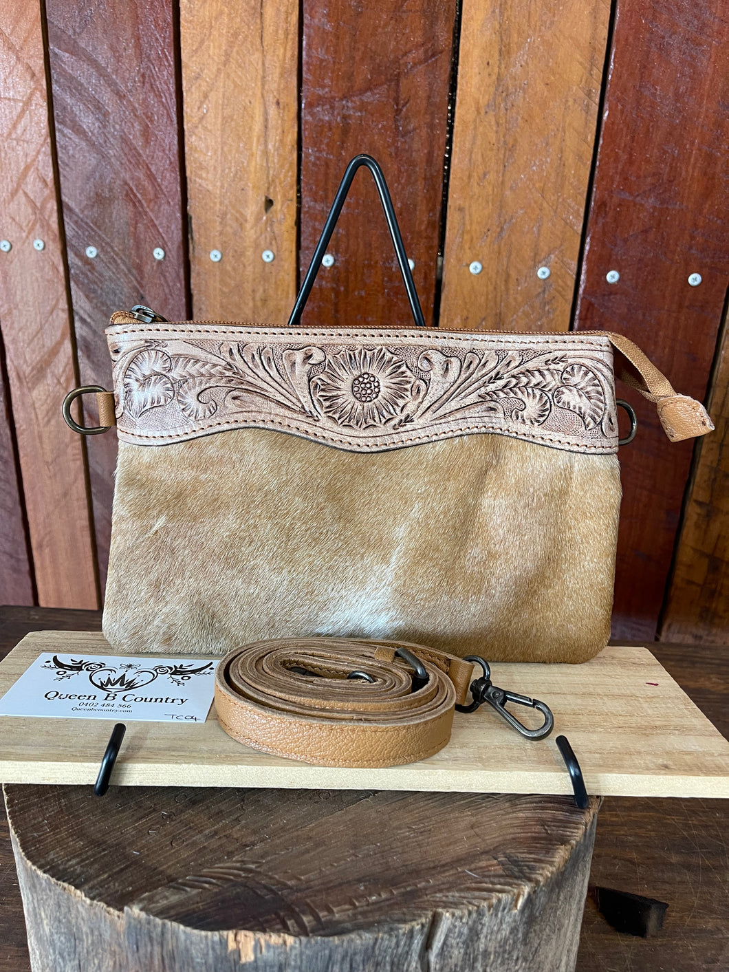 Purse - Clutch - ‘Cleo’ Tooled Leather TC04