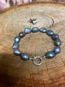 Bracelet - Baroque Freshwater Pearl - Peacock