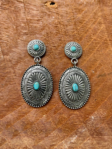 Earrings - Navajo Concho