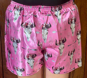 Boxer Shorts - Pink Floral Skull