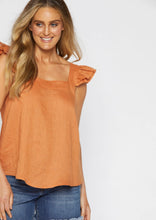 Load image into Gallery viewer, Mystic Ruffle Top - Rust