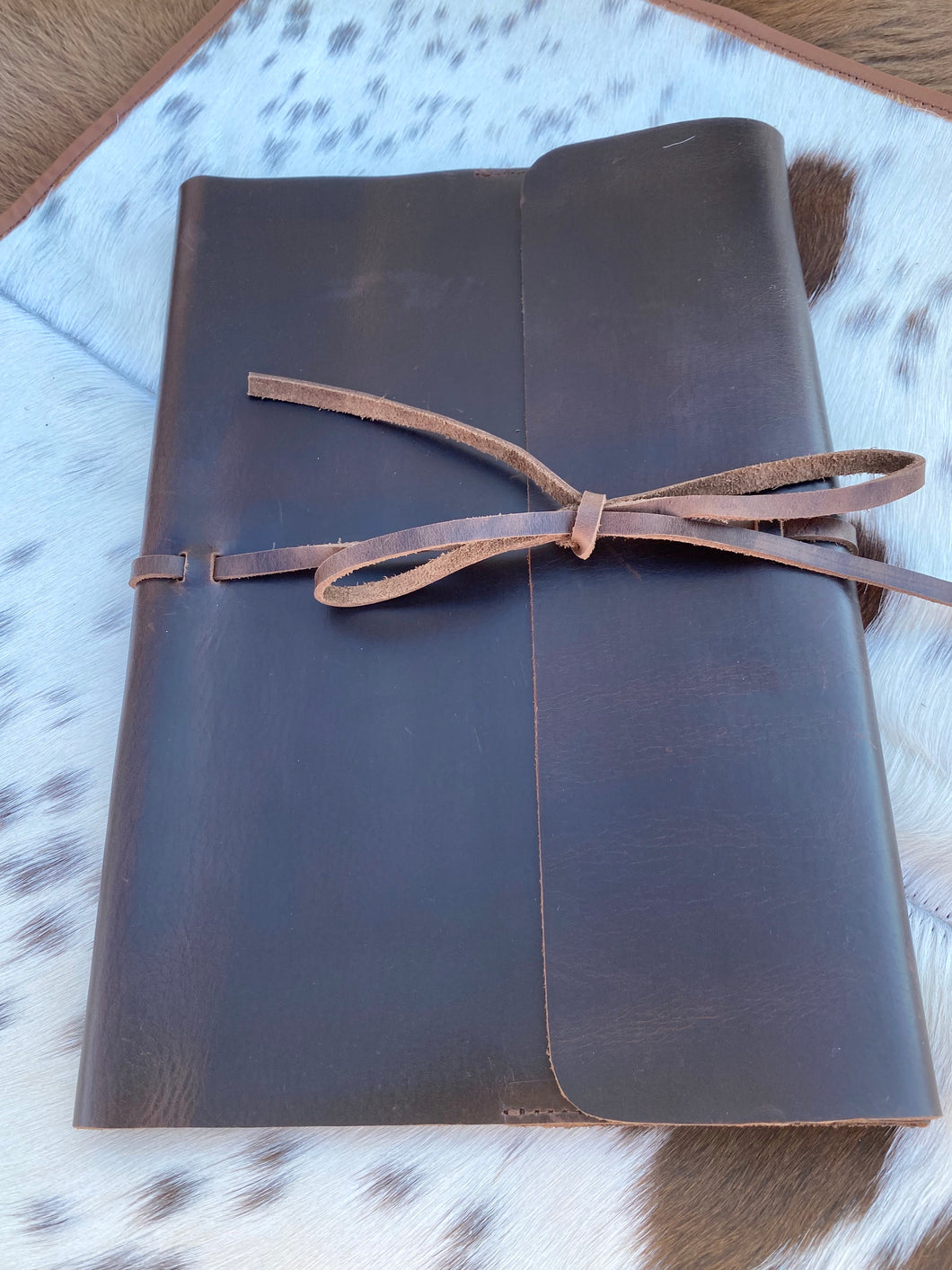 Notepad Cover /Log Book Cover / Diary Cover - Leather - A4 Expandable