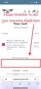 AAA - Necklace - Cattle Ear Tag Pendant & Necklace - ROSE GOLD - ENGRAVED