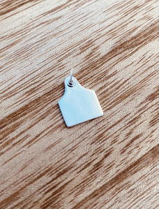 AAA - Necklace - Cattle Ear Tag - Pendant & Chain - Sterling Silver, Rose Gold, Yellow Gold