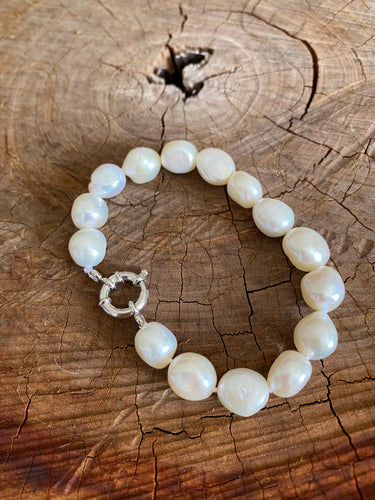 Bracelet - Baroque Freshwater Pearl - White/Cream