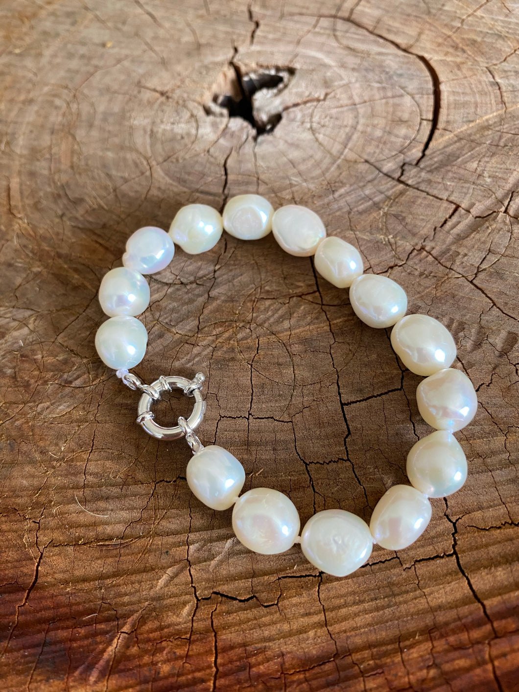 Bracelet - Baroque Freshwater Pearl - White/Cream