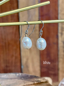 Earrings - Freshwater Pearl - White