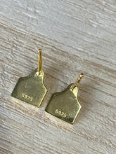 Load image into Gallery viewer, Earrings - Cattle Ear Tag - Yellow Gold