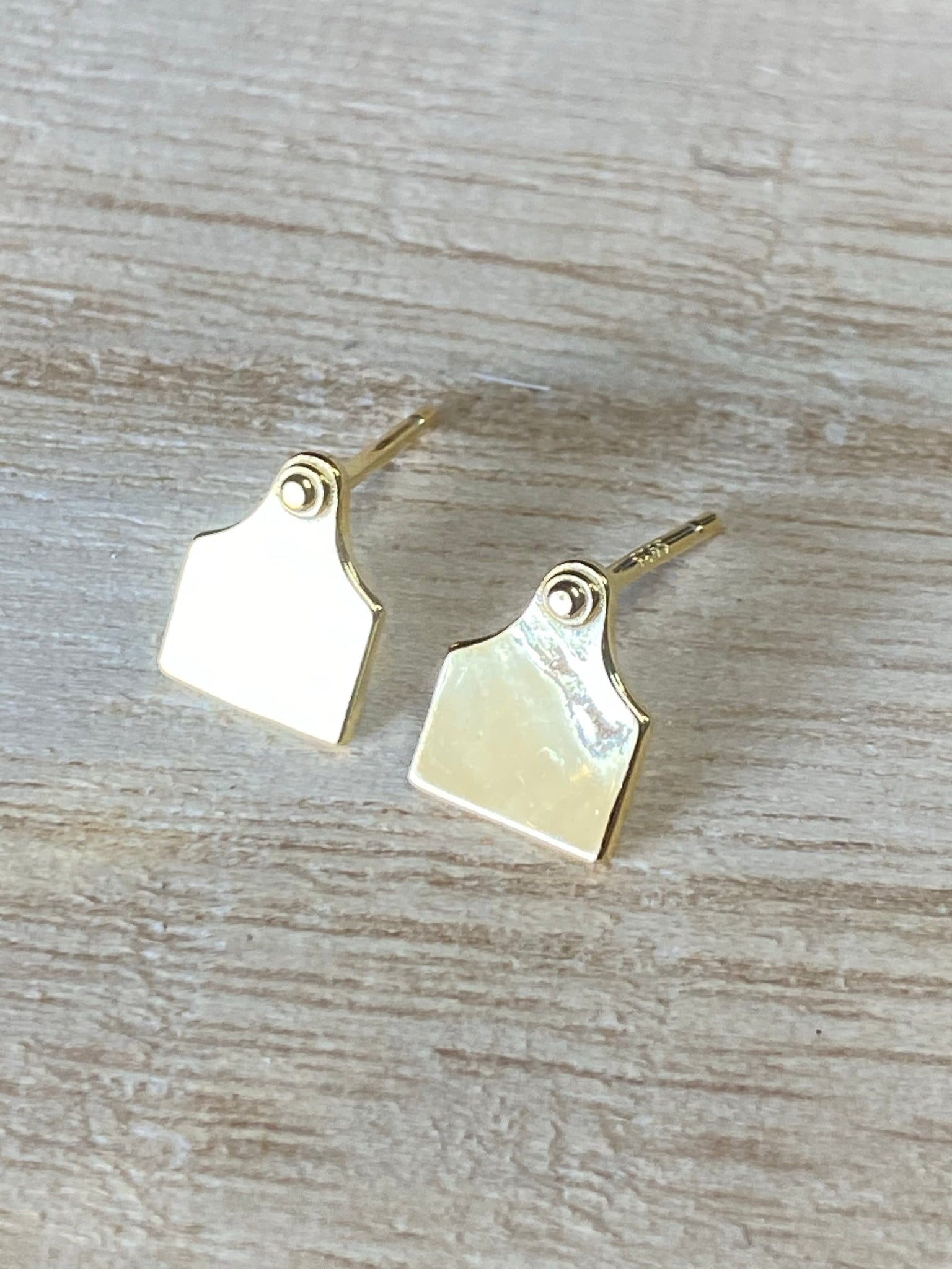 Cow tag earrings wholesale deals