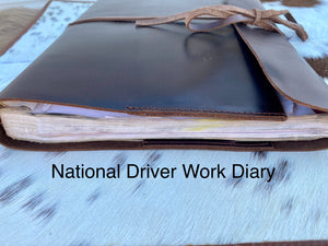 Notepad Cover /Log Book Cover / Diary Cover - Leather - A4 Expandable