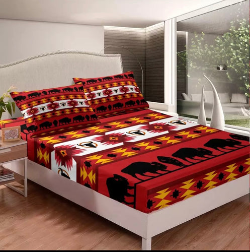 Bed Sheet Set - Buffalo Navajo
