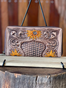 Wallet - Sunflower 🌻 Debossed Leather