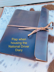 Notepad Cover /Log Book Cover / Diary Cover - Leather - A4 Expandable